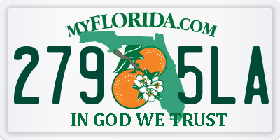FL license plate 2795LA