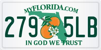 FL license plate 2795LB