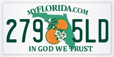 FL license plate 2795LD