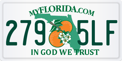 FL license plate 2795LF