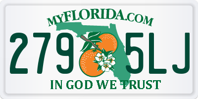 FL license plate 2795LJ