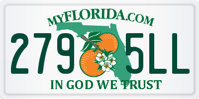FL license plate 2795LL