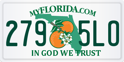FL license plate 2795LO