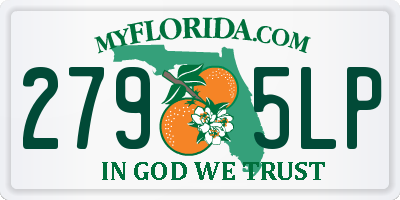 FL license plate 2795LP