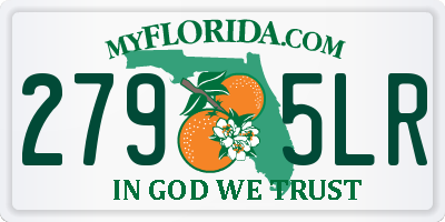 FL license plate 2795LR