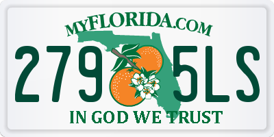 FL license plate 2795LS