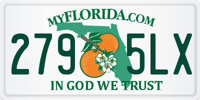 FL license plate 2795LX