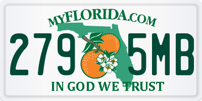 FL license plate 2795MB