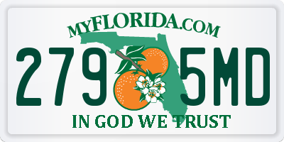 FL license plate 2795MD