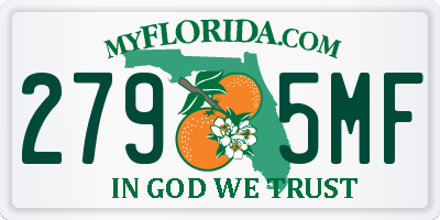 FL license plate 2795MF