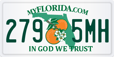 FL license plate 2795MH