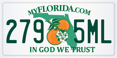 FL license plate 2795ML