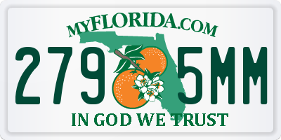 FL license plate 2795MM