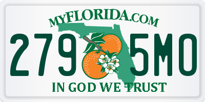FL license plate 2795MO