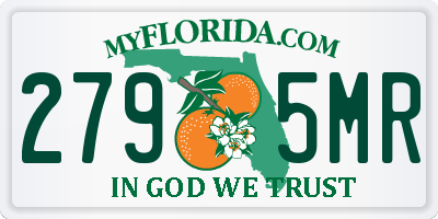 FL license plate 2795MR