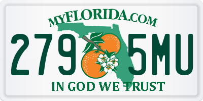 FL license plate 2795MU