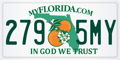 FL license plate 2795MY