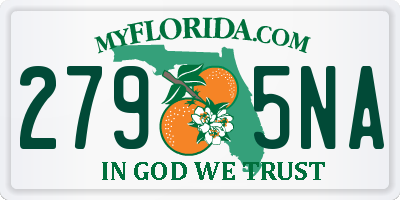 FL license plate 2795NA