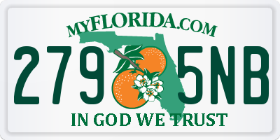 FL license plate 2795NB