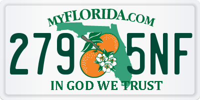 FL license plate 2795NF