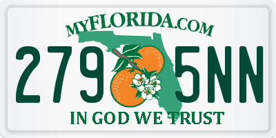 FL license plate 2795NN