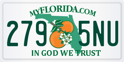 FL license plate 2795NU