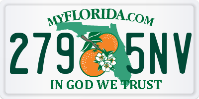 FL license plate 2795NV