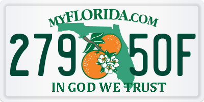 FL license plate 2795OF