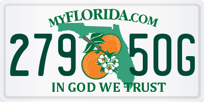FL license plate 2795OG
