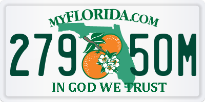 FL license plate 2795OM