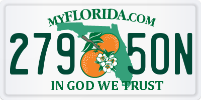 FL license plate 2795ON
