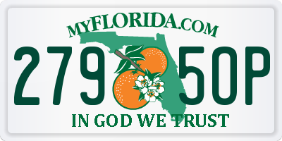 FL license plate 2795OP