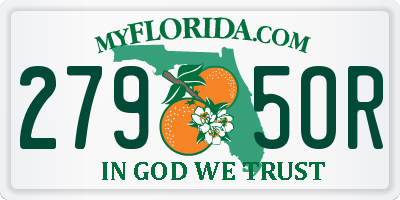 FL license plate 2795OR
