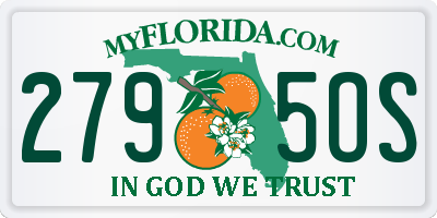 FL license plate 2795OS