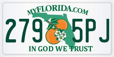 FL license plate 2795PJ