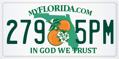 FL license plate 2795PM