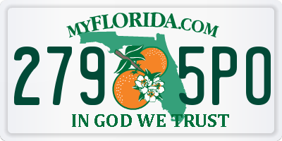 FL license plate 2795PO