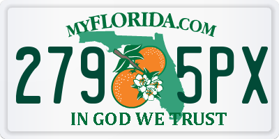 FL license plate 2795PX