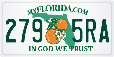 FL license plate 2795RA