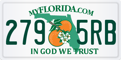 FL license plate 2795RB