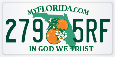 FL license plate 2795RF