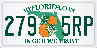 FL license plate 2795RP