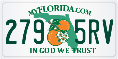 FL license plate 2795RV