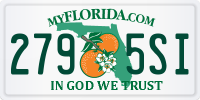 FL license plate 2795SI