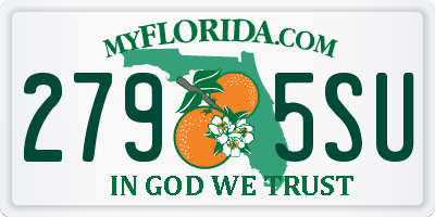 FL license plate 2795SU