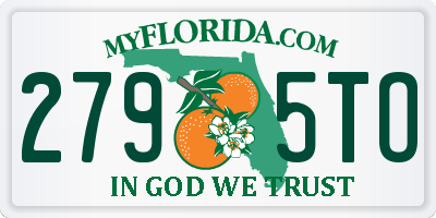 FL license plate 2795TO