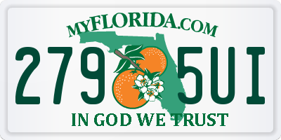 FL license plate 2795UI