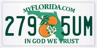 FL license plate 2795UM