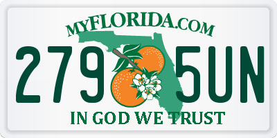 FL license plate 2795UN