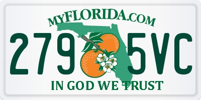 FL license plate 2795VC